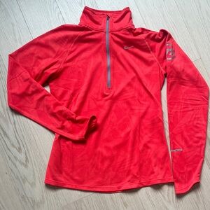 Nike Red Long-Sleeve Half-Zip Training Top